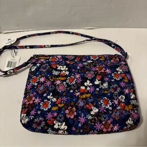Vera Bradley Disney Large Hipster Mickey & Minnie Sweet Floral Blue ~ NWT